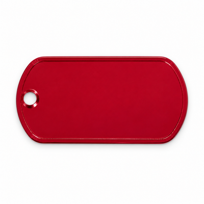 Rød Aluminium Dogtag
