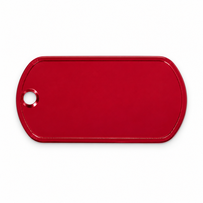 Rød Aluminium Dogtag