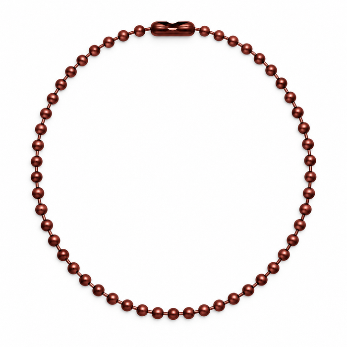 Mystic Red Dog Tag Necklace